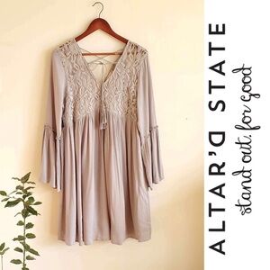 Altar’d State Gray Babydoll Dress